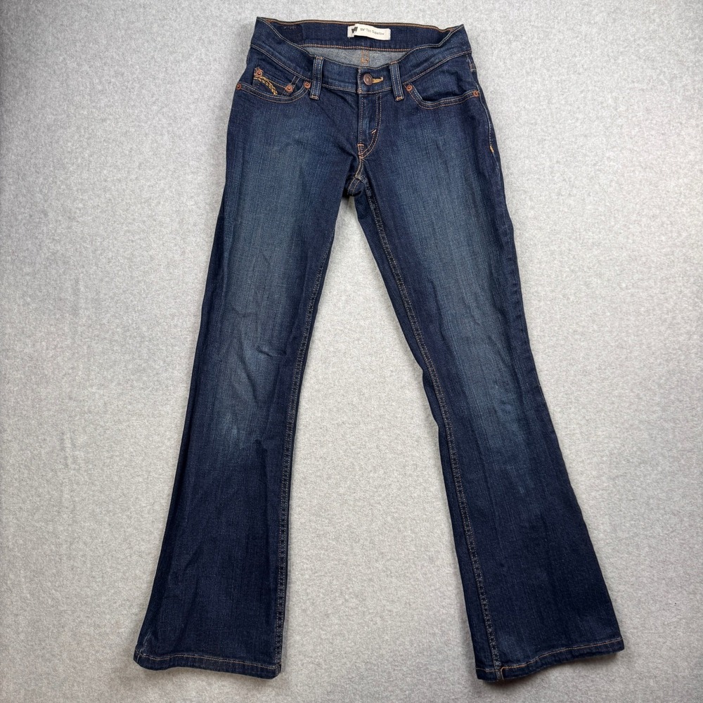 Levis 524 Too Superlow Jeans Womens Size 1 Dark Wash Bootcut Flare Denim Y2K